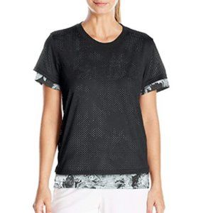 ADIDAS 2-LAYER TONAL FLORAL PRINT TOP